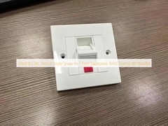 ANSHI LJ6C İngiliz Tarzı Geçmeli 1 Portlu Ön Panel RJ45 Çerçeve 86*86MM