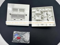 ANSHI LJ6C İngiliz tarzı Snap-In 2 Port RJ45 Çerçeve 86*86MM