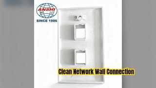 ANSHI 120 US Duvar Plakası Çift RJ45 RJ11 Ağ Çözümü