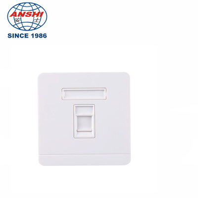 ANSHI RJ45 86x86mm Single Hole Panel Telecommunication Face Plate