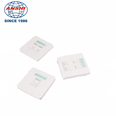 ANSHI RJ45 86x86mm Single Hole Panel Telecommunication Face Plate