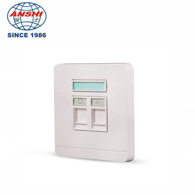 ANSHI RJ45 86x86mm Single Hole Panel Telecommunication Face Plate