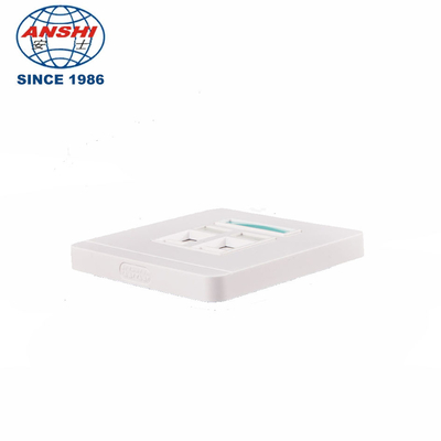 ANSHI RJ45 86x86mm Single Hole Panel Telecommunication Face Plate