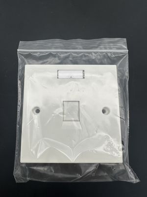 ANSHI British Style Flat 1 Port 2 Port Network Cable Faceplate RJ45 Frame 86*86MM