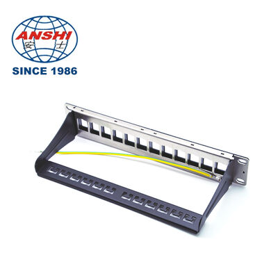 19 Inch 1U Blank Patch Panel 12 Port 24 Port Unloaded Network Distribution Panel