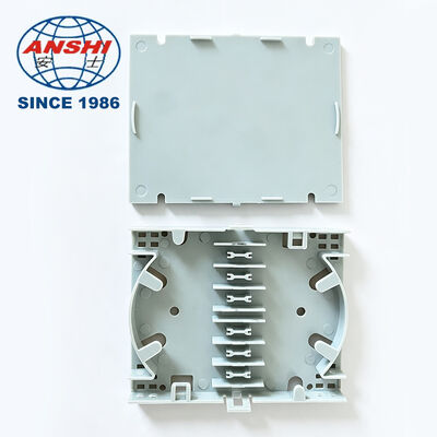 ANSHI 12 Cores Splice Cassette Tray, FTTH FTTx Optical Patch Panel Terminal Box, ABS/PC Material ISO9001 Fiber Optic Equipment