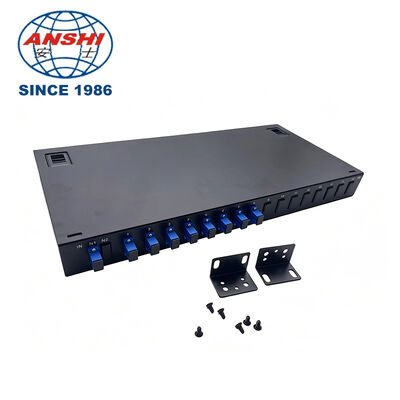 1U Rack Mount Symmetrical Split PLC Splitter, Metal Box for ODF Data Center