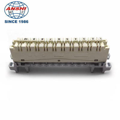 PC Material 110 Terminal Block Highband 10 Pair Module White Body Grey Base