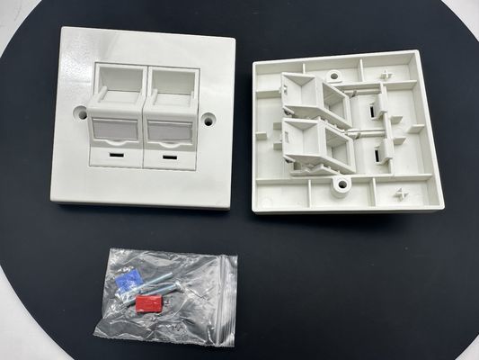 ANSHI LJ6C İngiliz tarzı Snap-In 2 Port RJ45 Çerçeve 86*86MM