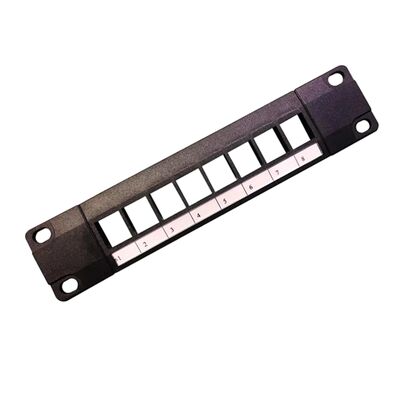 RJ45 bağlantıları için CAT6A uyumluluğu olan 8 Port boşaltılmış modüler yama paneli