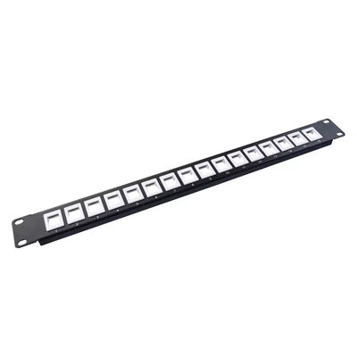 Rack Mount Patch Panel 1U 12 Port CAT5E CAT6A UTP RJ45 Jack'leri ve Ağ Kurulumu için Fosfor Bronz IDC Pinleri ile boşaltılmış