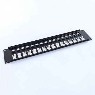 19 inç 32 Port Boş STP FTP Kalkanlı RJ45 Patch Panel CAT5E CAT6 Rack Mount Network Distribution Panel