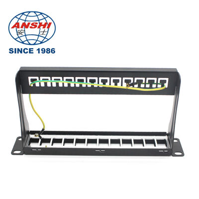 19 Inch 32 Port Empty STP FTP Shielded RJ45 Patch Panel CAT5E CAT6 Rack Mount Network Distribution Panel