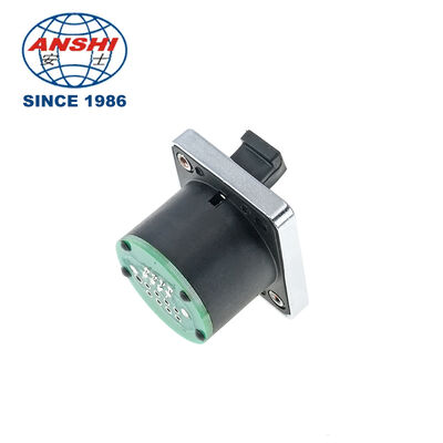 Endüstriyel Su geçirmez D Tipi Ethernet RJ45 Panel Mount Socket PCB Lehimleme Toz Kapaklı Koruma