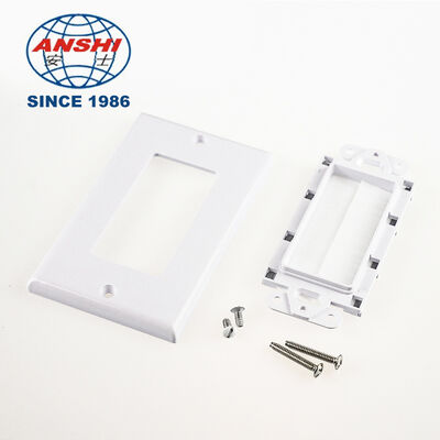Brush Style Wall Plate For In-Wall Cable Management, American Style Cable Pass Through Wall Bracket For Wire Routing