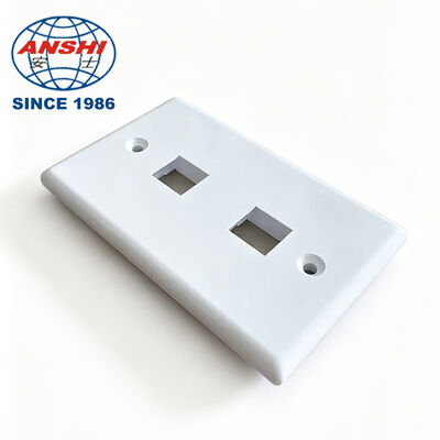 ANSHI 120 Tipi ABD Standard Duvar Montaj Yüz Plakası, 2 Port RJ45 RJ11 Çift Portlu Telekomünikasyon Ürünü